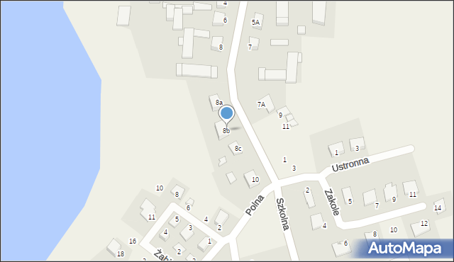 Borówno, Szkolna, 8b, mapa Borówno