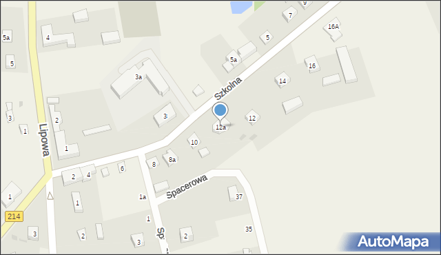 Borzechowo, Szkolna, 12a, mapa Borzechowo