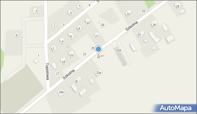 Borzechowo, Szkolna, 22, mapa Borzechowo