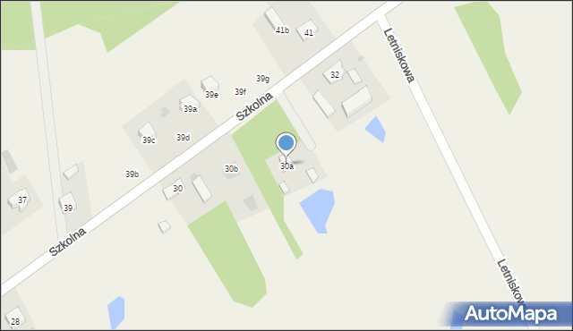 Borzechowo, Szkolna, 30a, mapa Borzechowo