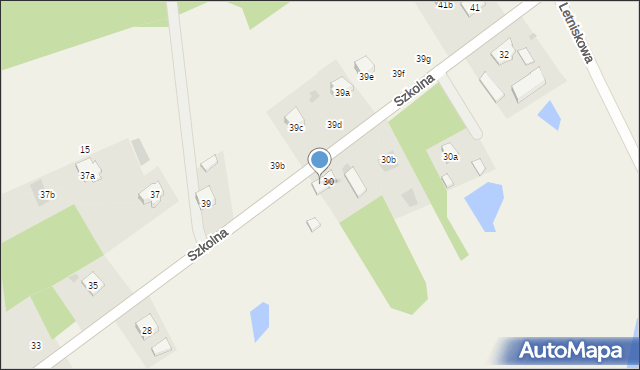 Borzechowo, Szkolna, 30c, mapa Borzechowo