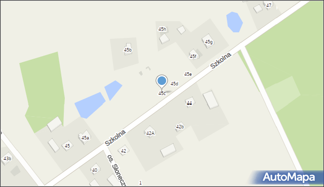 Borzechowo, Szkolna, 45c, mapa Borzechowo