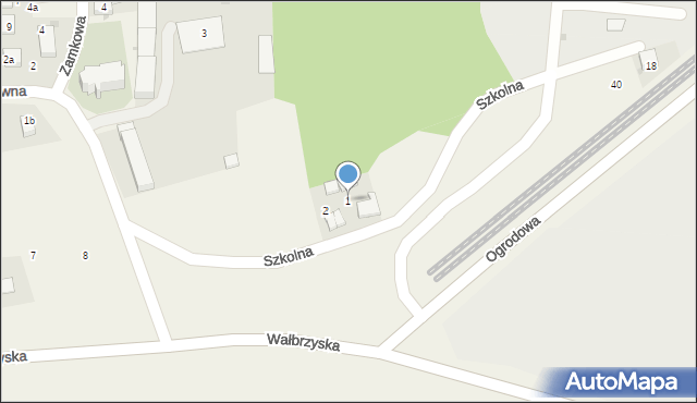 Borzygniew, Szkolna, 1, mapa Borzygniew