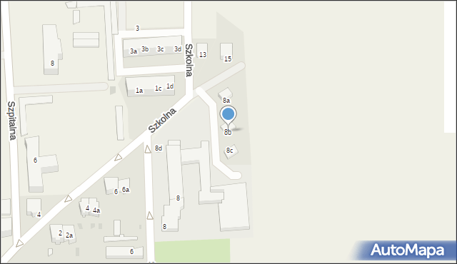 Branice, Szkolna, 8b, mapa Branice