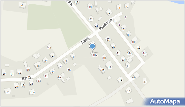 Brodnica Górna, Szuty Bernarda, ks., 1a, mapa Brodnica Górna