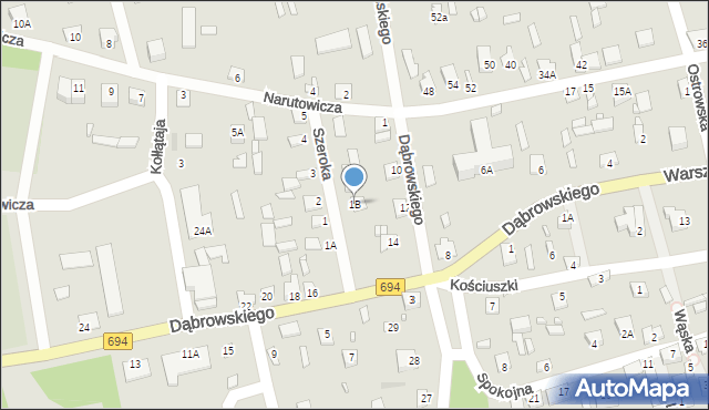 Brok, Szeroka, 1B, mapa Brok