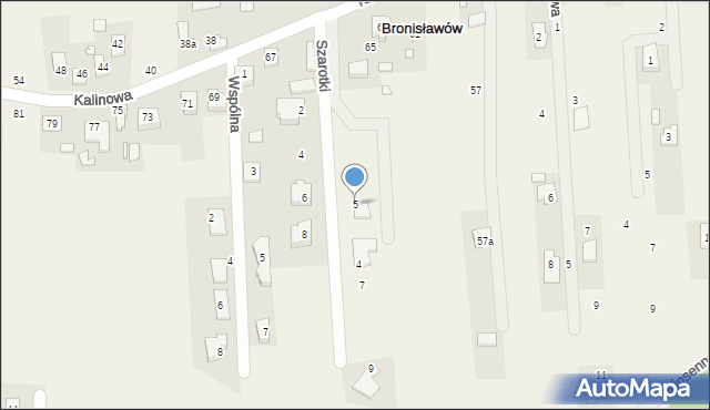 Bronisławów, Szarotki, 5, mapa Bronisławów
