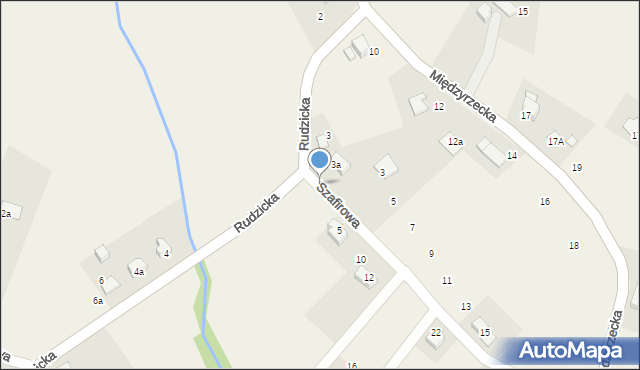 Bronów, Szafirowa, 1, mapa Bronów