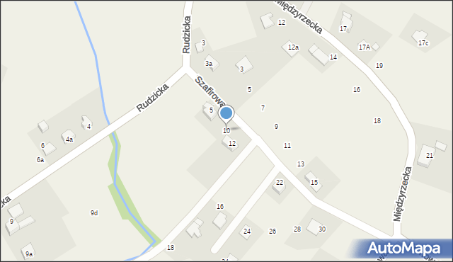 Bronów, Szafirowa, 10, mapa Bronów