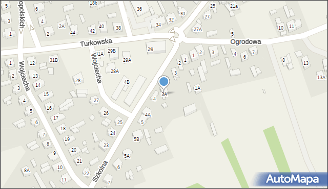 Brudzew, Szkolna, 3A, mapa Brudzew