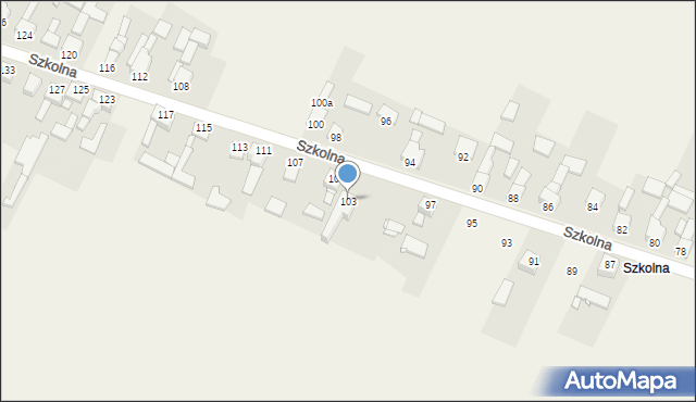 Brudzowice, Szkolna, 103, mapa Brudzowice