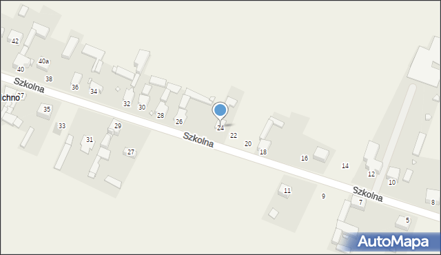 Brudzowice, Szkolna, 24, mapa Brudzowice