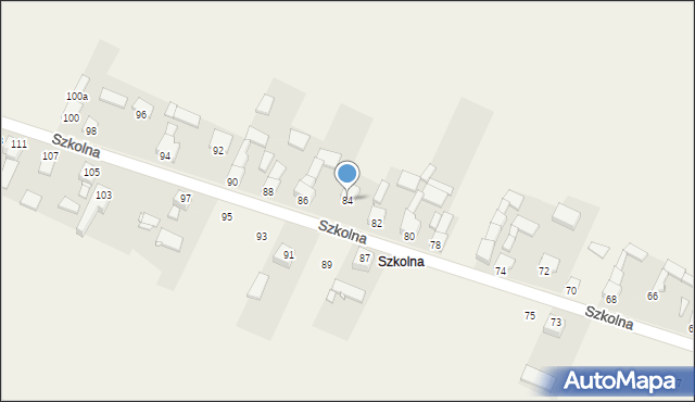 Brudzowice, Szkolna, 84, mapa Brudzowice