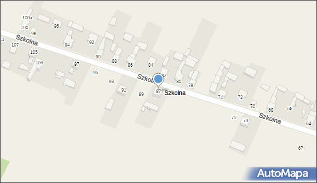 Brudzowice, Szkolna, 87, mapa Brudzowice