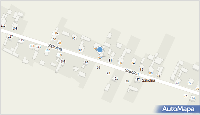 Brudzowice, Szkolna, 90, mapa Brudzowice