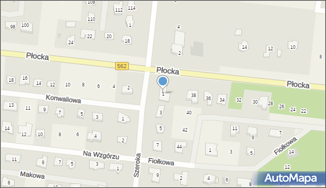 Brwilno, Szeroka, 1, mapa Brwilno