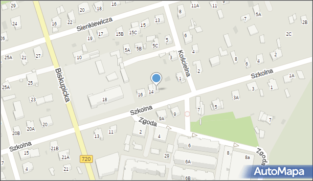 Brwinów, Szkolna, 14A, mapa Brwinów