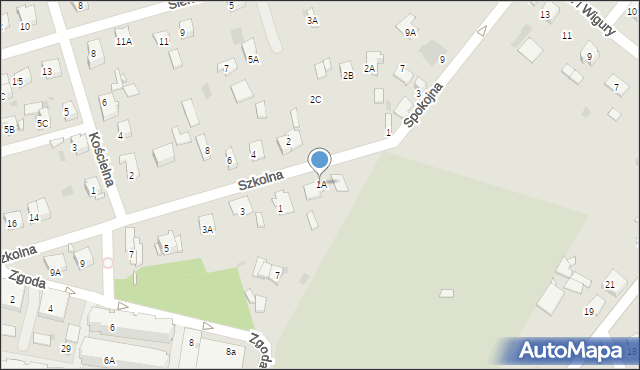 Brwinów, Szkolna, 1A, mapa Brwinów