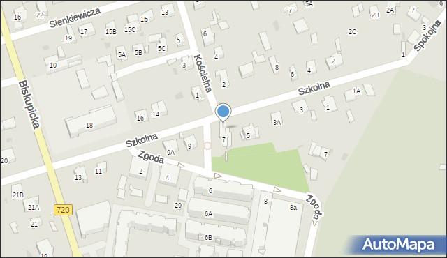 Brwinów, Szkolna, 7A, mapa Brwinów