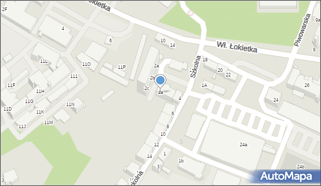 Brzeg, Szkolna, 4a, mapa Brzeg