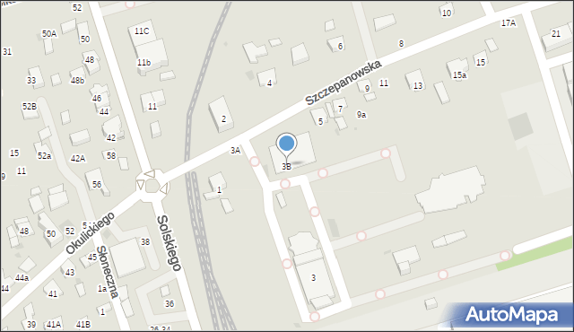 Brzesko, Szczepanowska, 3B, mapa Brzesko