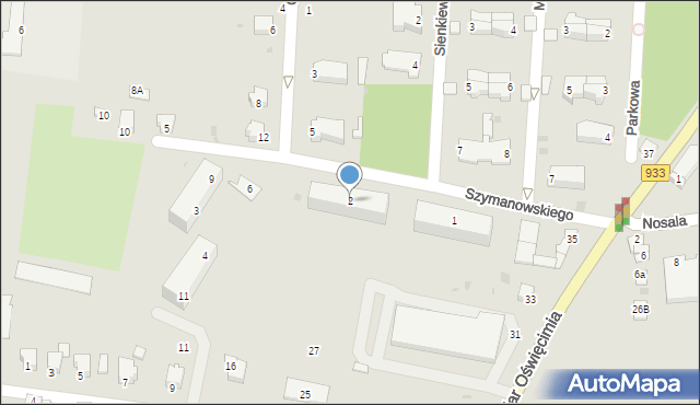 Brzeszcze, Szymanowskiego, 2, mapa Brzeszcze