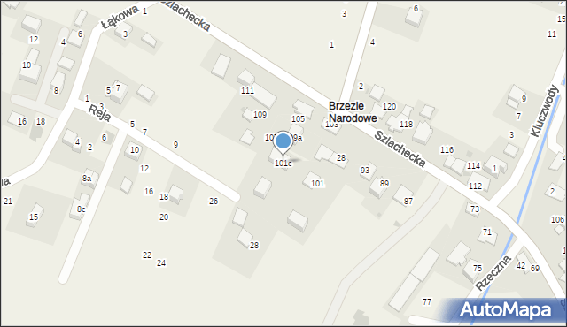 Brzezie, Szlachecka, 101c, mapa Brzezie