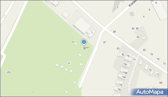 Brzezie, Szlachecka, 1B, mapa Brzezie