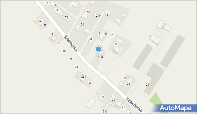 Brzezie, Szlachecka, 38, mapa Brzezie