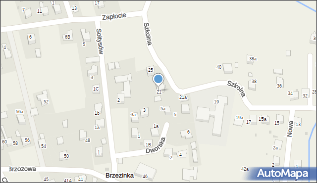 Brzezinka, Szkolna, 21, mapa Brzezinka