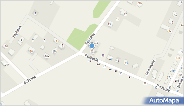 Brzeziny, Szkolna, 9, mapa Brzeziny