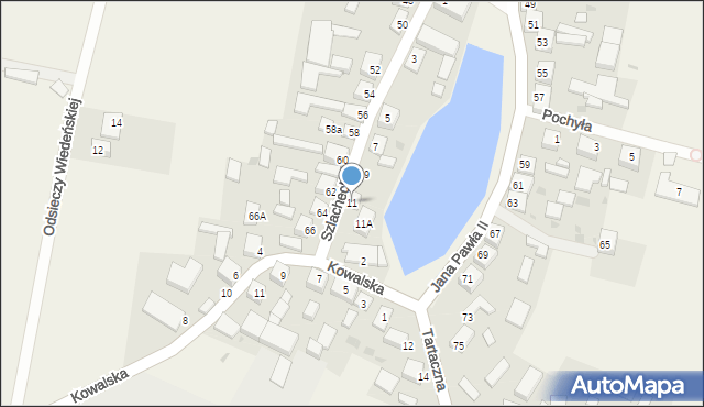 Brzeźno Szlacheckie, Szlachecka, 11, mapa Brzeźno Szlacheckie