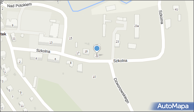 Brzostek, Szkolna, 21, mapa Brzostek