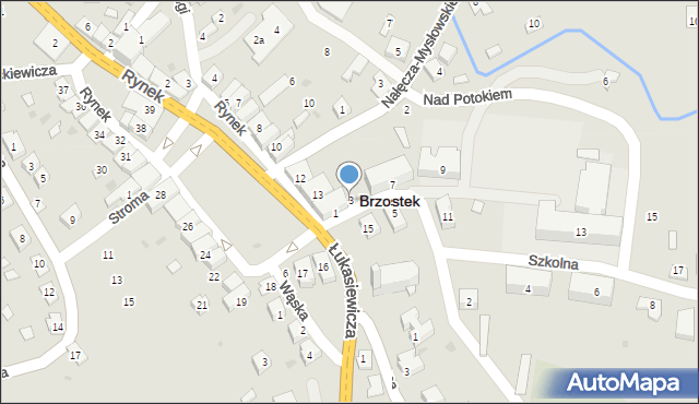 Brzostek, Szkolna, 3, mapa Brzostek