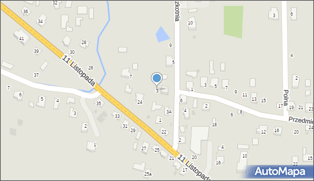 Brzostek, Szkotnia, 3, mapa Brzostek