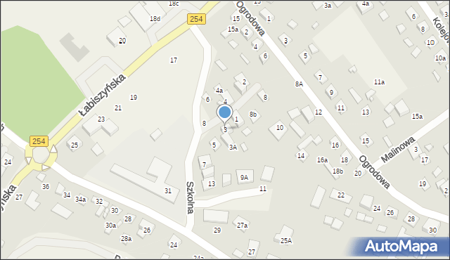 Brzoza, Szkolna, 3, mapa Brzoza