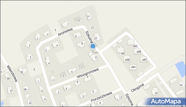 Brzozówka, Szkolna, 21a, mapa Brzozówka