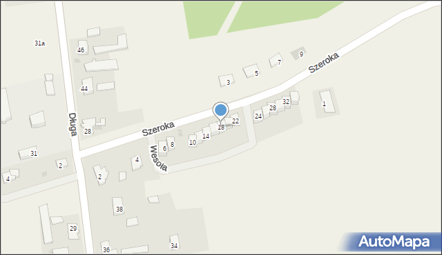 Brzozowo, Szeroka, 18, mapa Brzozowo