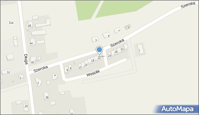 Brzozowo, Szeroka, 22, mapa Brzozowo