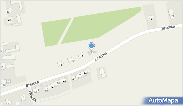 Brzozowo, Szeroka, 9, mapa Brzozowo