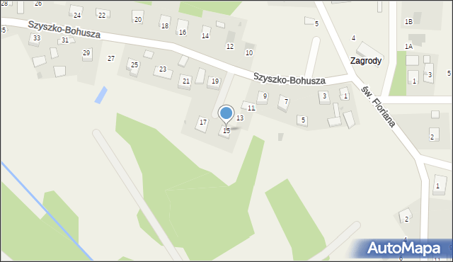 Bucze, Szyszko-Bohusza Adolfa, 15, mapa Bucze