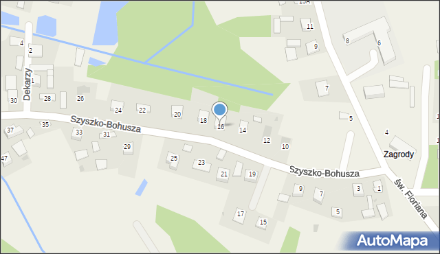 Bucze, Szyszko-Bohusza Adolfa, 16, mapa Bucze