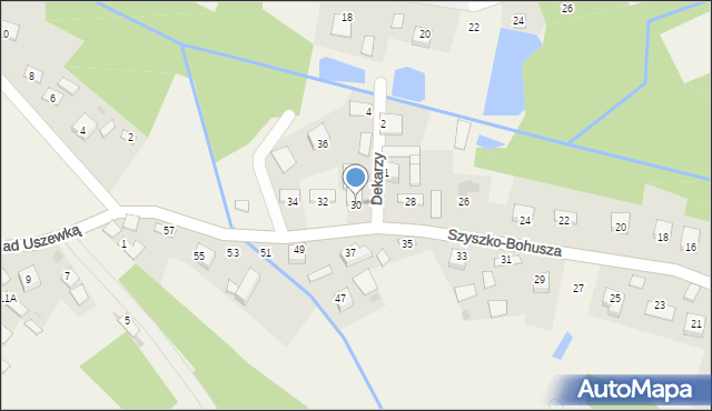 Bucze, Szyszko-Bohusza Adolfa, 30, mapa Bucze