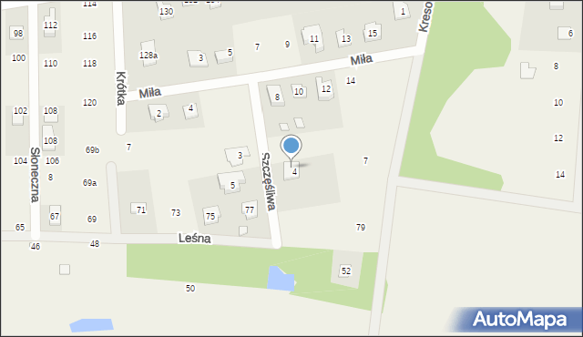 Budy Barcząckie, Szczęśliwa, 6, mapa Budy Barcząckie