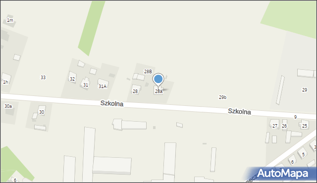 Budzisław Kościelny, Szkolna, 28a, mapa Budzisław Kościelny