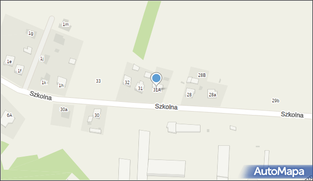 Budzisław Kościelny, Szkolna, 31A, mapa Budzisław Kościelny