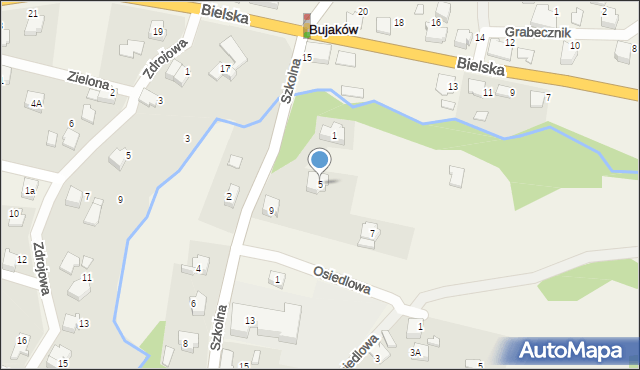Bujaków, Szkolna, 5, mapa Bujaków