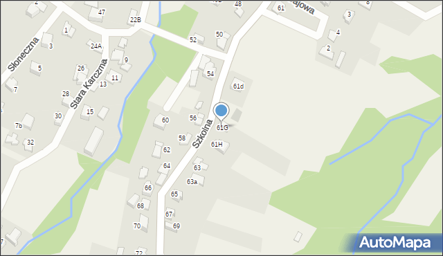 Bujaków, Szkolna, 61G, mapa Bujaków