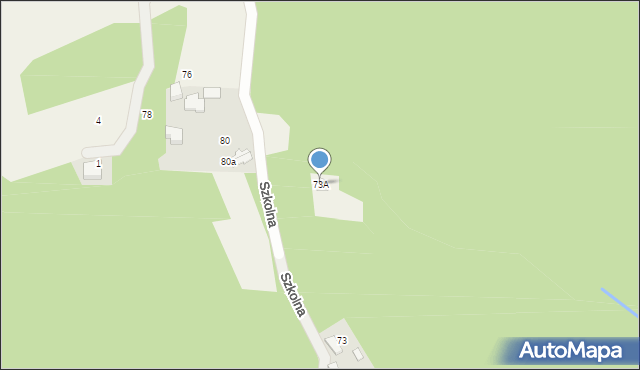 Bujaków, Szkolna, 73A, mapa Bujaków