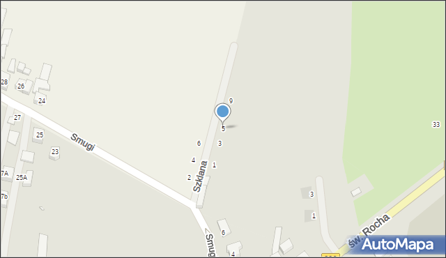 Buk, Szklana, 5, mapa Buk